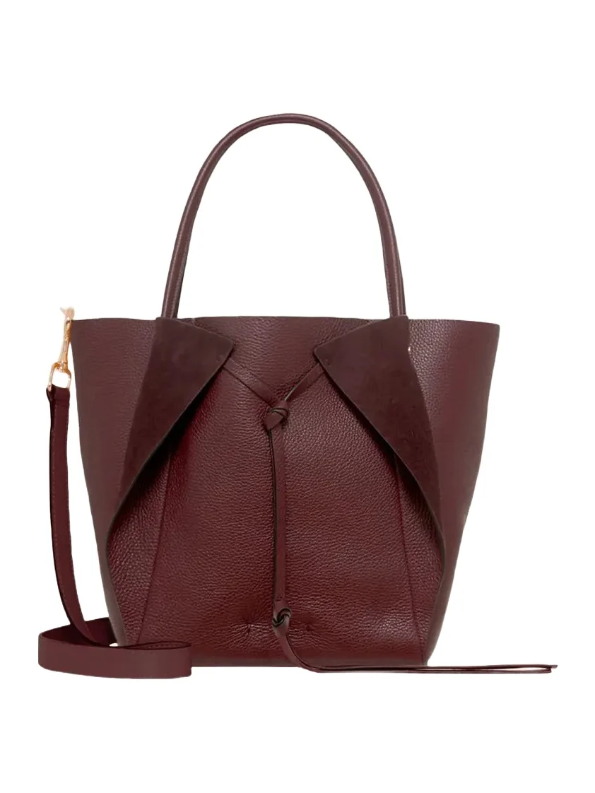 Marija Small Wing Fold Leather Tote Bag Marija Small Wing Fold Leather Tote Bag