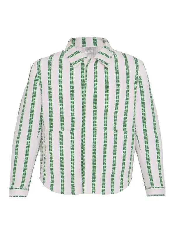 Men's Rep Stripe Poplin Oversized Overshirt Men's Rep Stripe Poplin Oversized Overshirt