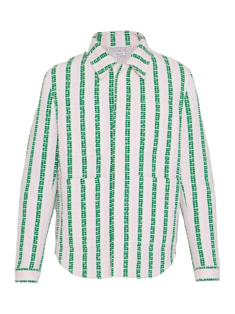 Men's Rep Stripe Poplin Oversized Overshirt Men's Rep Stripe Poplin Oversized Overshirt