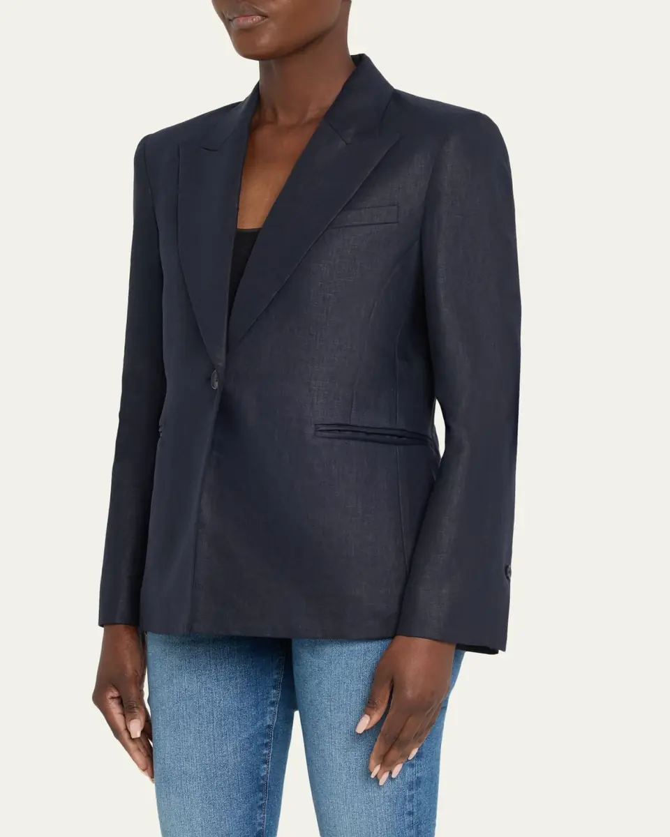 TWP Boy Blazer in Chintzed Linen | Thumbnail 4 TWP Boy Blazer in Chintzed Linen | Thumbnail 4