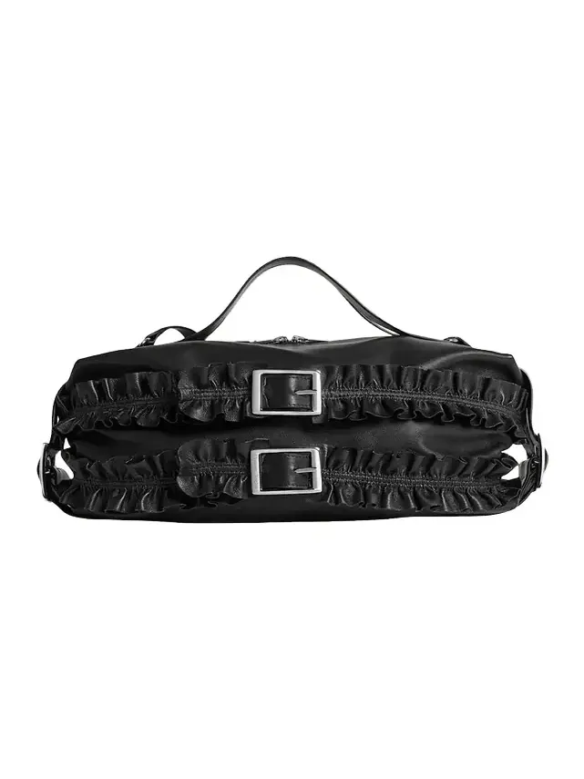 Biker Frill Belt Leather Shoulder Bag Biker Frill Belt Leather Shoulder Bag