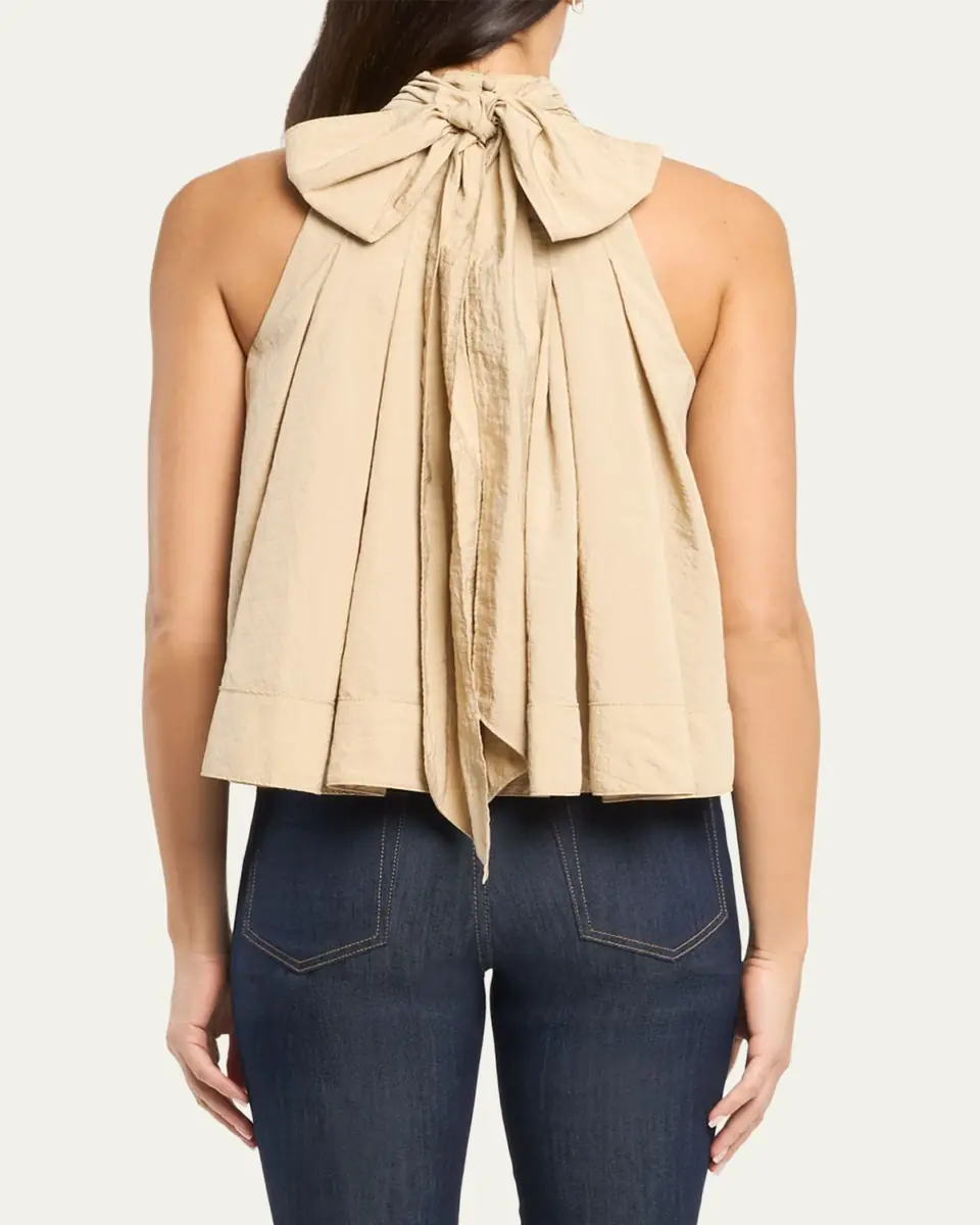 Cinq à Sept Jagger High-Neck Taffeta Blouse | Thumbnail 2 Cinq à Sept Jagger High-Neck Taffeta Blouse | Thumbnail 2