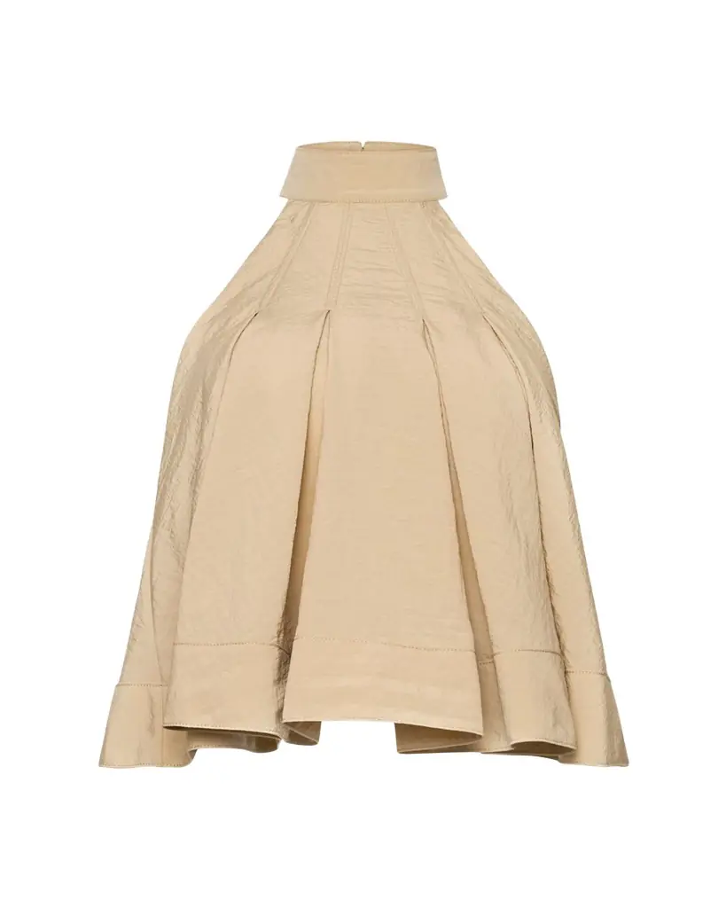 Cinq a Sept Jagger High-Neck Taffeta Blouse | Image 1 Cinq a Sept Jagger High-Neck Taffeta Blouse | Image 1