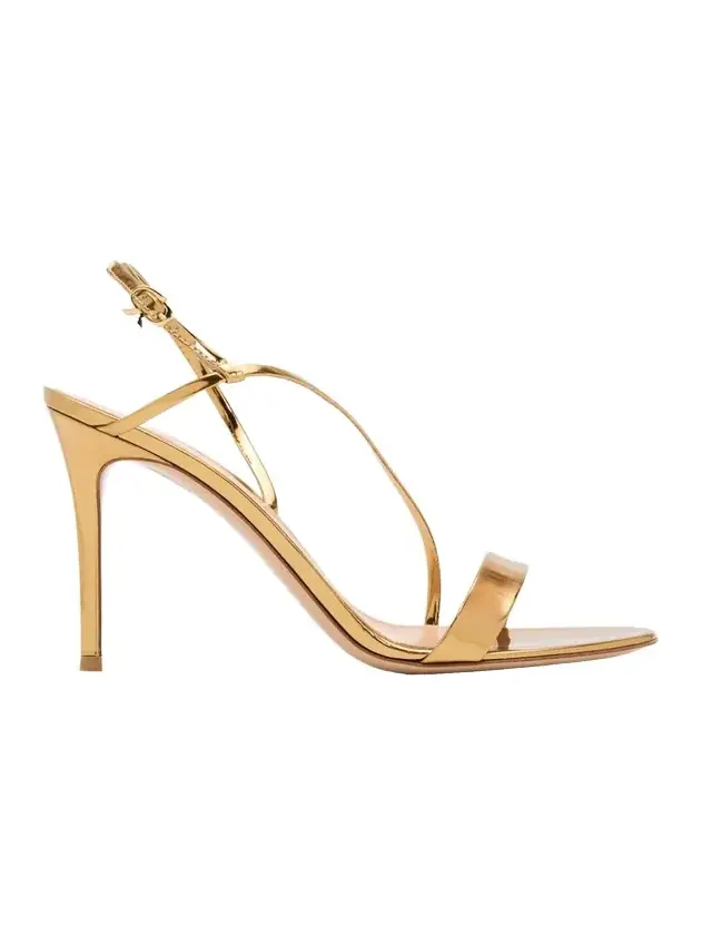 95mm Manhattan Metallic Leather Sandals 95mm Manhattan Metallic Leather Sandals