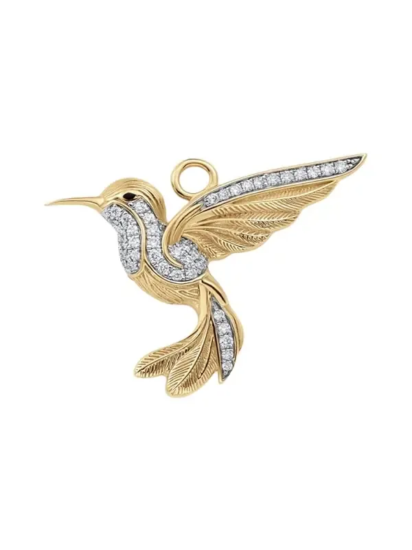 Hummingbird 18K Gold & Diamond Charm