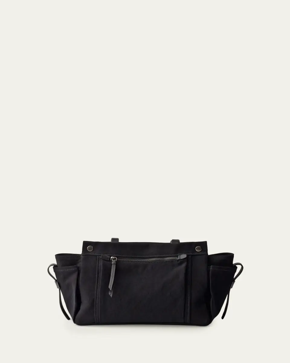 Prada Route Large Canvas and Leather Shoulder Bag | Thumbnail 2 Prada Route Large Canvas and Leather Shoulder Bag | Thumbnail 2