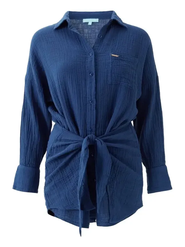 Sara Mini Shirtdress Coverup