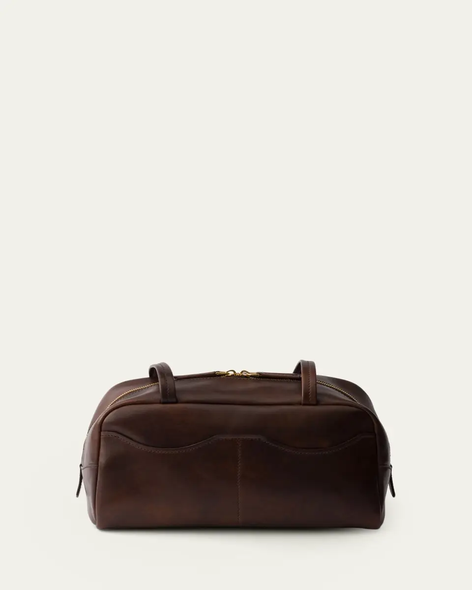 Prada Carry Large Antiqued Leather Shoulder Bag | Thumbnail 2 Prada Carry Large Antiqued Leather Shoulder Bag | Thumbnail 2