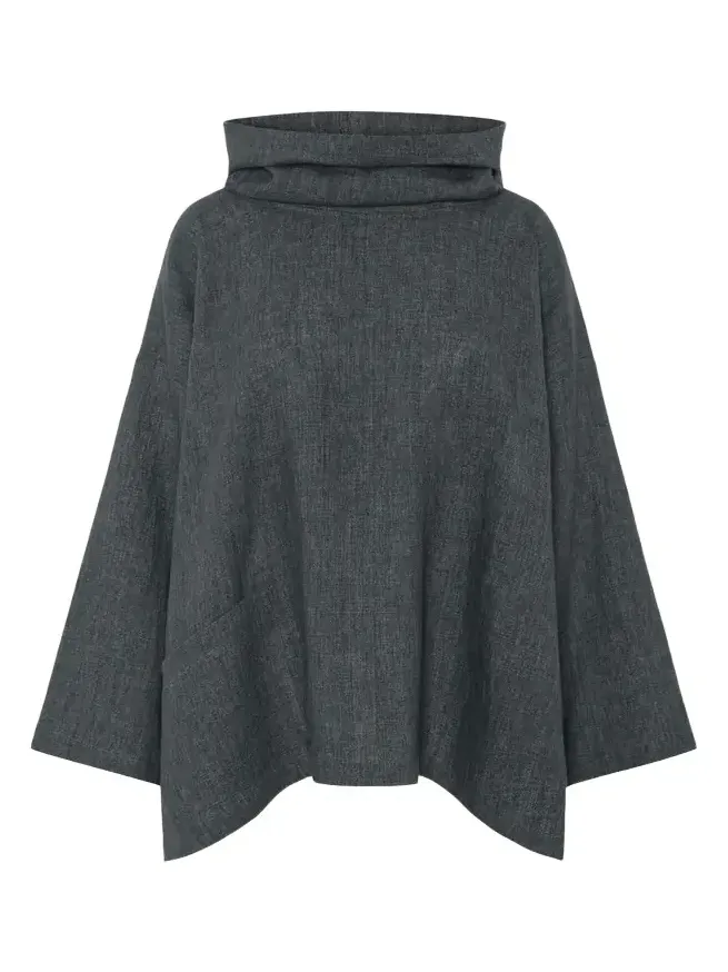 Heavyweight Delave Linen Angle-To-Front Monks Top - Long Length
