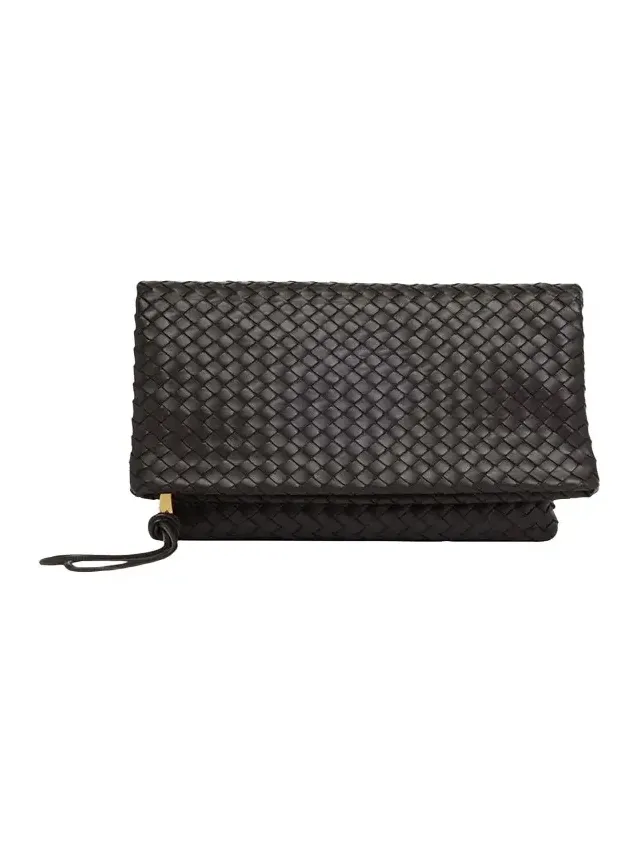 Folded Nappa Leather Clutch Bag Folded Nappa Leather Clutch Bag