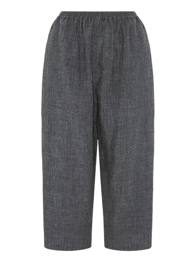 Melange Linen Japanese Trousers