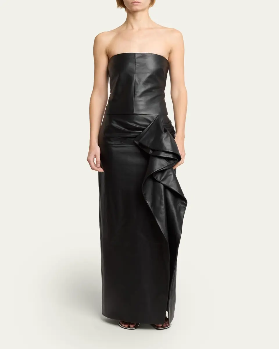 Proenza Schouler Alonna Strapless Leather Dress | Thumbnail 2 Proenza Schouler Alonna Strapless Leather Dress | Thumbnail 2