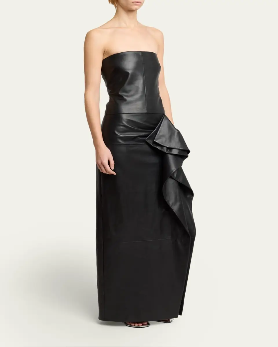 Proenza Schouler Alonna Strapless Leather Dress | Thumbnail 4 Proenza Schouler Alonna Strapless Leather Dress | Thumbnail 4