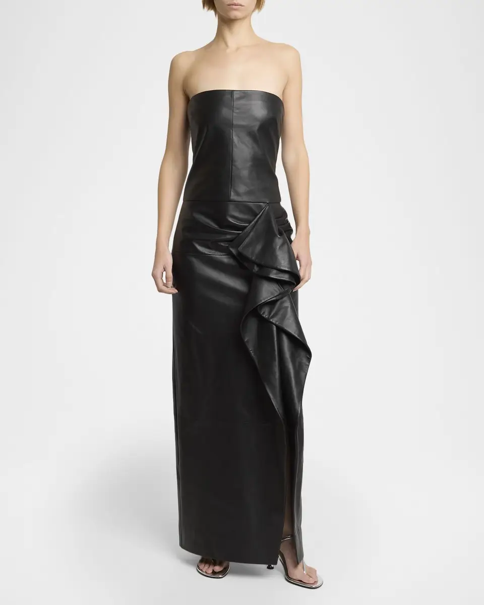 Proenza Schouler Alonna Strapless Leather Dress | Thumbnail 6 Proenza Schouler Alonna Strapless Leather Dress | Thumbnail 6
