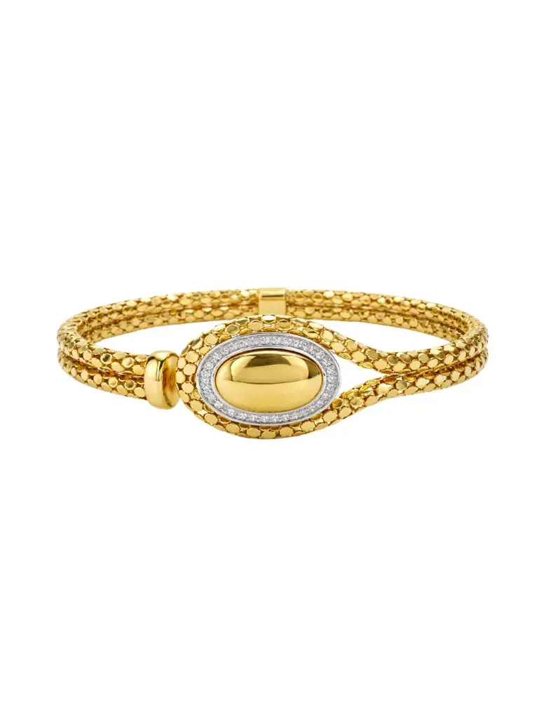 0.35ct Diamond 14K Italian Gold Design Bracelet