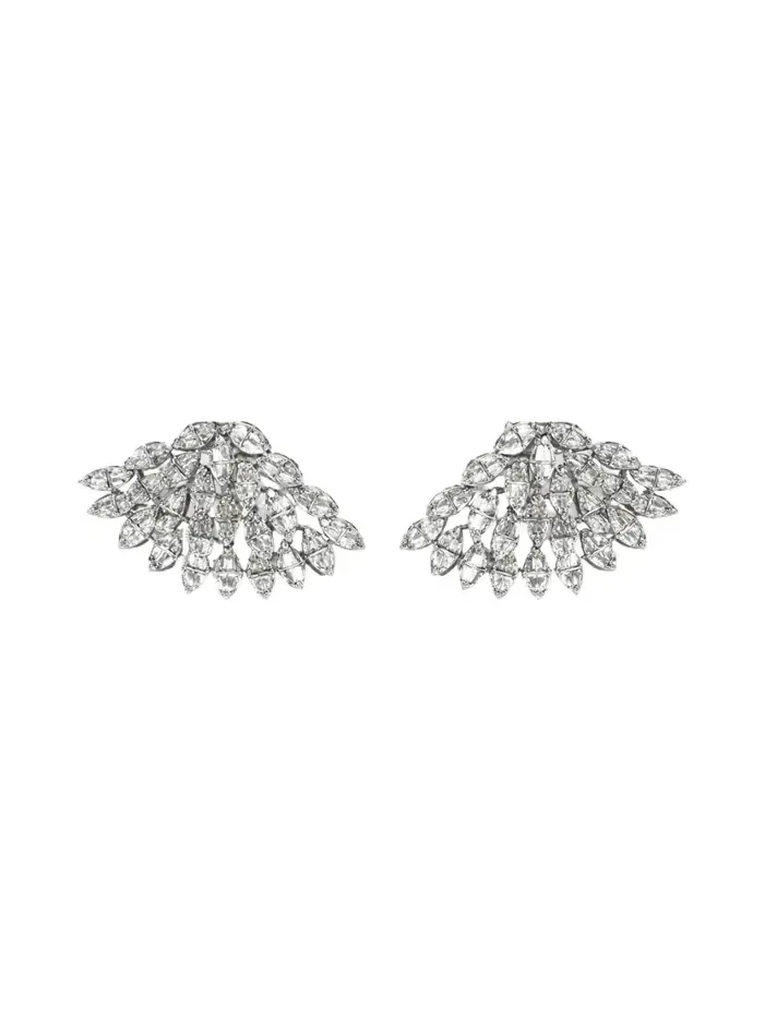 3.01ct Diamond 14K Gold Wing Climber Earrings 3.01ct Diamond 14K Gold Wing Climber Earrings