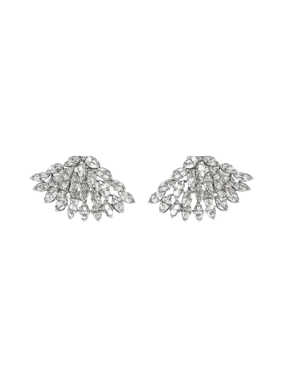 Wish Fine Jewelry 3.01ct Diamond 14K Gold Wing Climber Earrings
