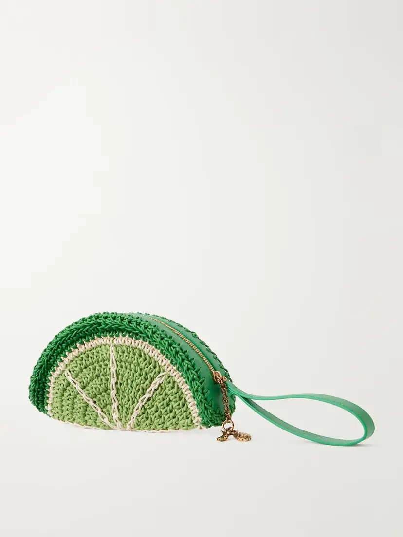 Chloé Tropicus Leather-trimmed Woven Cotton Clutch | Thumbnail 4 Chloé Tropicus Leather-trimmed Woven Cotton Clutch | Thumbnail 4