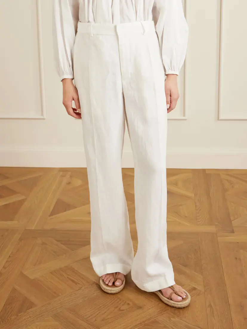 Polo Ralph Lauren Pleated Linen Straight-leg Pants | Thumbnail 3