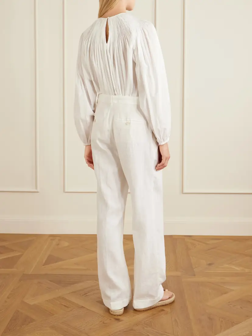 Polo Ralph Lauren Pleated Linen Straight-leg Pants | Thumbnail 4