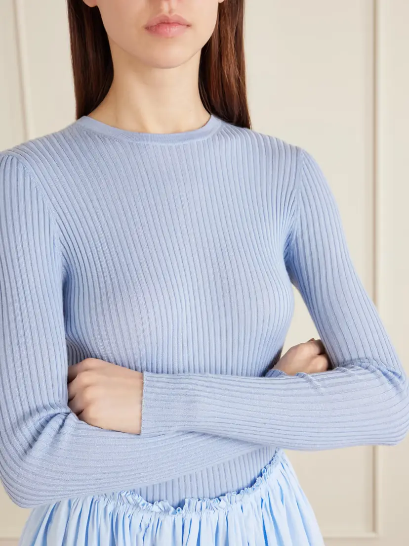 Gabriela Hearst Browning Knit, Ribbed Cashmere And Silk Blend Sweater | Thumbnail 4