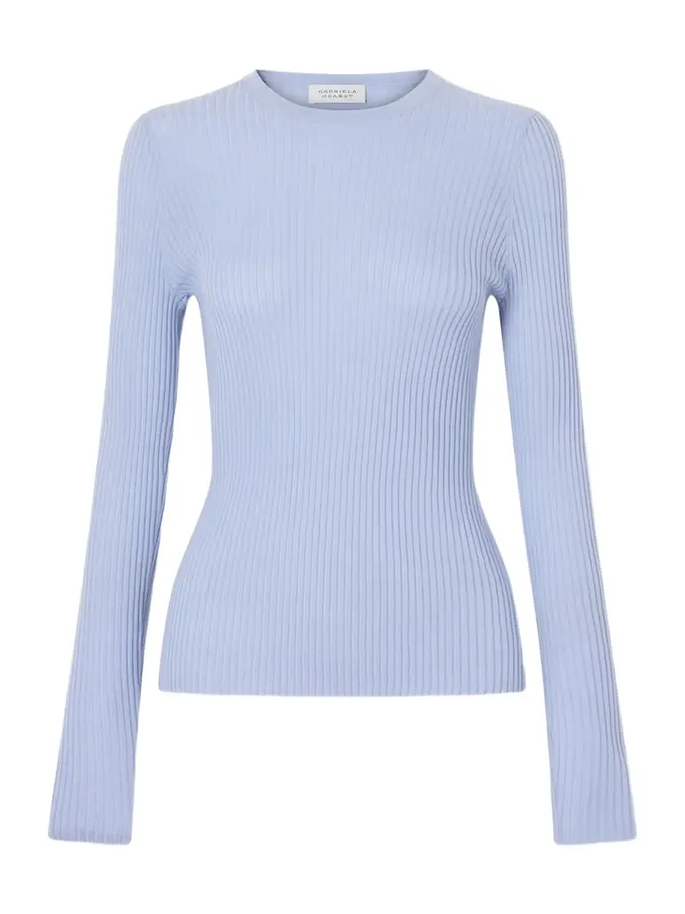 Gabriela Hearst Browning Knit, Ribbed Cashmere And Silk Blend Sweater | Image 1 Gabriela Hearst Browning Knit, Ribbed Cashmere And Silk Blend Sweater | Image 1