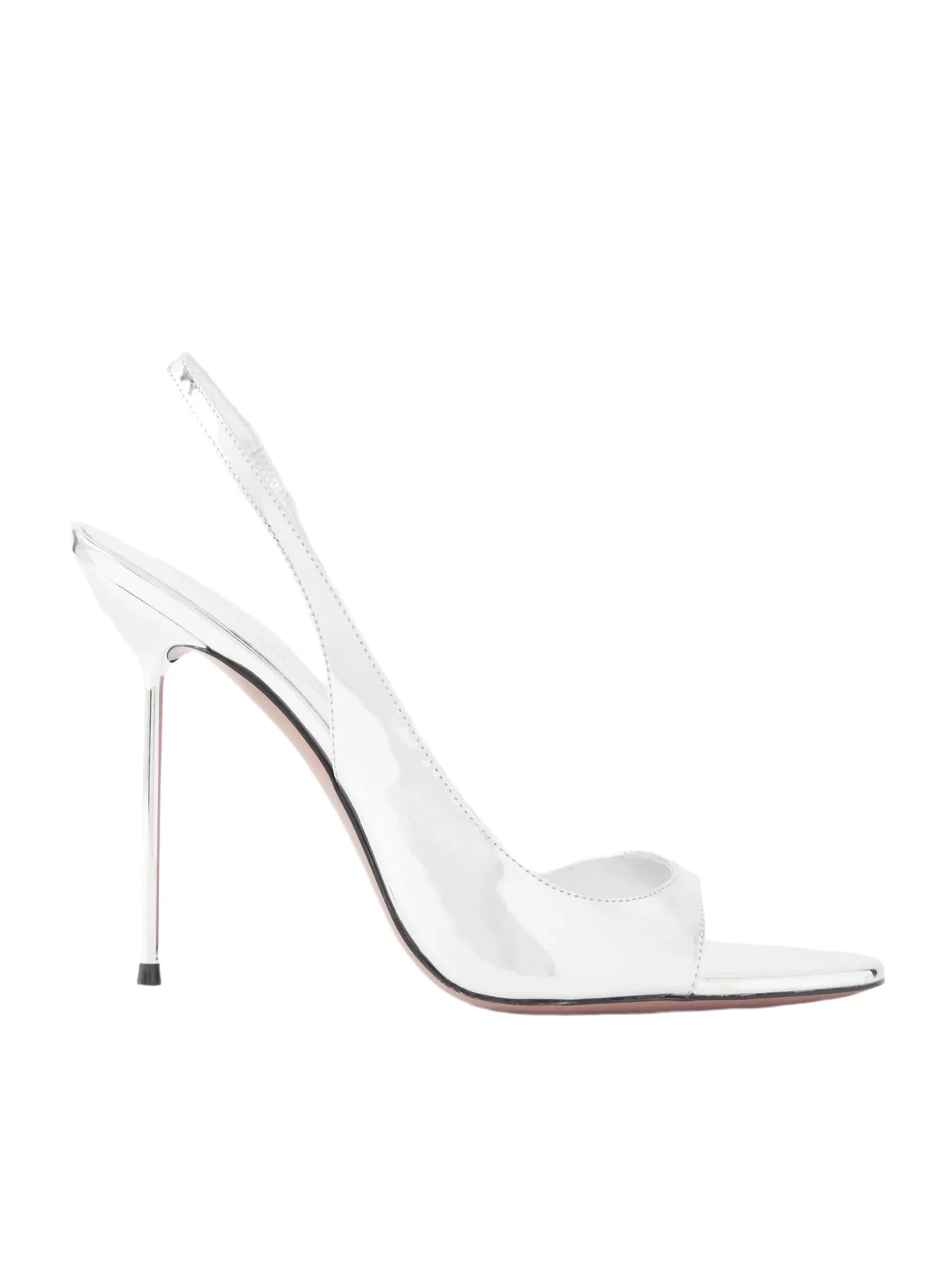 Lidia 95 Mirrored-leather Slingback Sandals