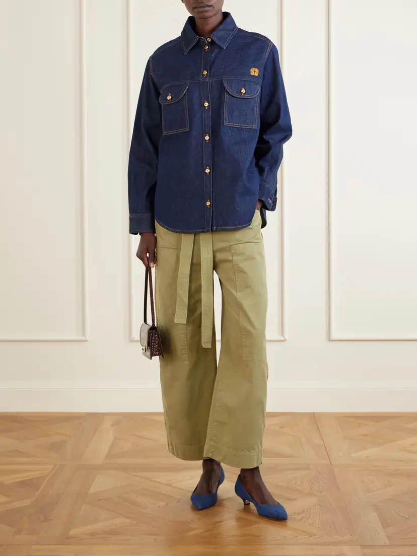 Jamie Haller The Karate Cropped Belted Cotton-twill Wide-leg Pants | Thumbnail 2 Jamie Haller The Karate Cropped Belted Cotton-twill Wide-leg Pants | Thumbnail 2