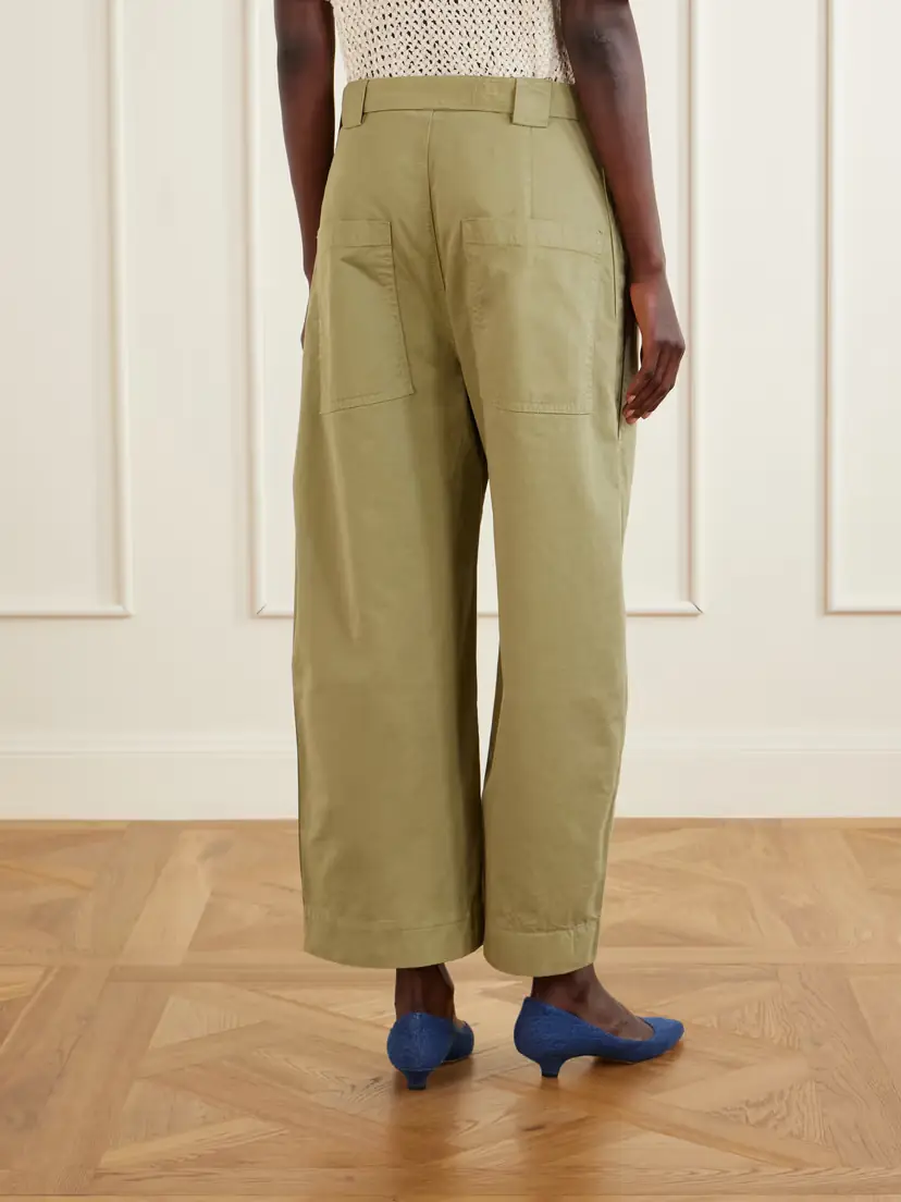 Jamie Haller The Karate Cropped Belted Cotton-twill Wide-leg Pants | Thumbnail 3 Jamie Haller The Karate Cropped Belted Cotton-twill Wide-leg Pants | Thumbnail 3