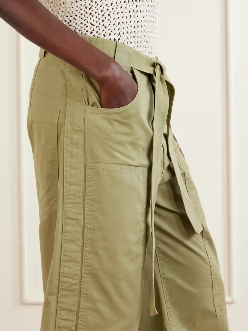 Jamie Haller The Karate Cropped Belted Cotton-twill Wide-leg Pants | Thumbnail 4 Jamie Haller The Karate Cropped Belted Cotton-twill Wide-leg Pants | Thumbnail 4