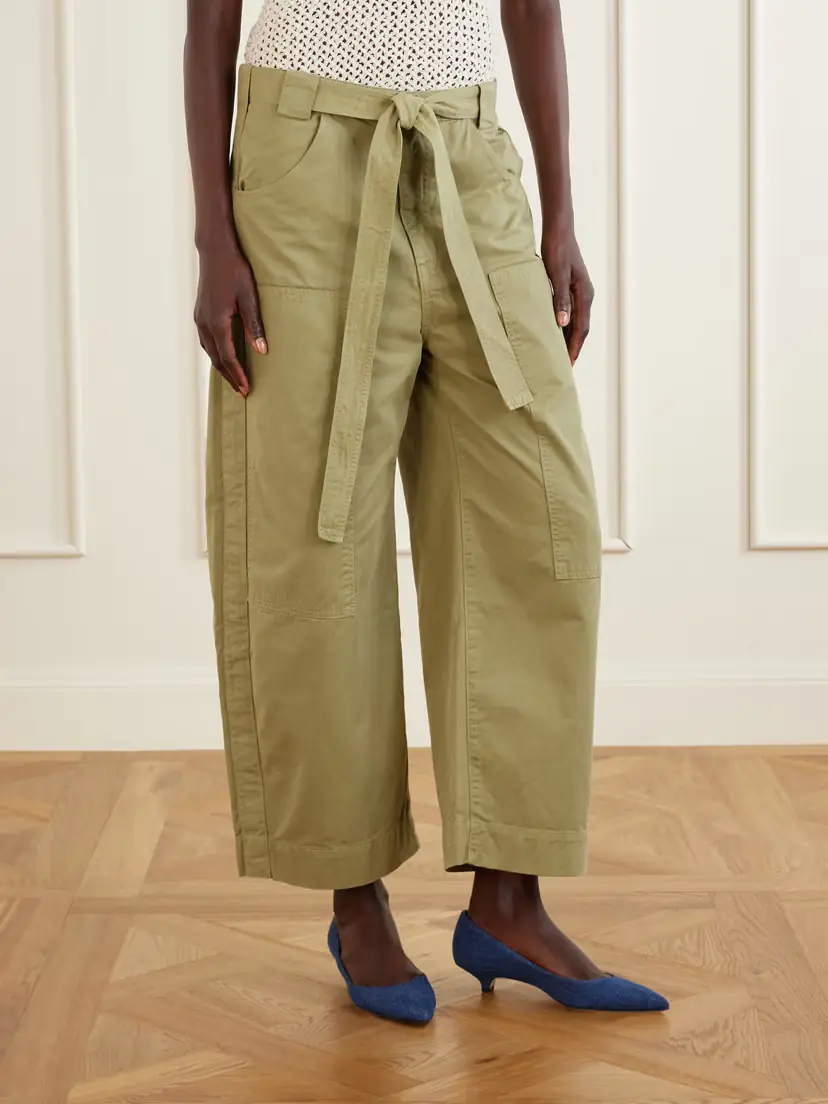 Jamie Haller The Karate Cropped Belted Cotton-twill Wide-leg Pants | Thumbnail 5 Jamie Haller The Karate Cropped Belted Cotton-twill Wide-leg Pants | Thumbnail 5