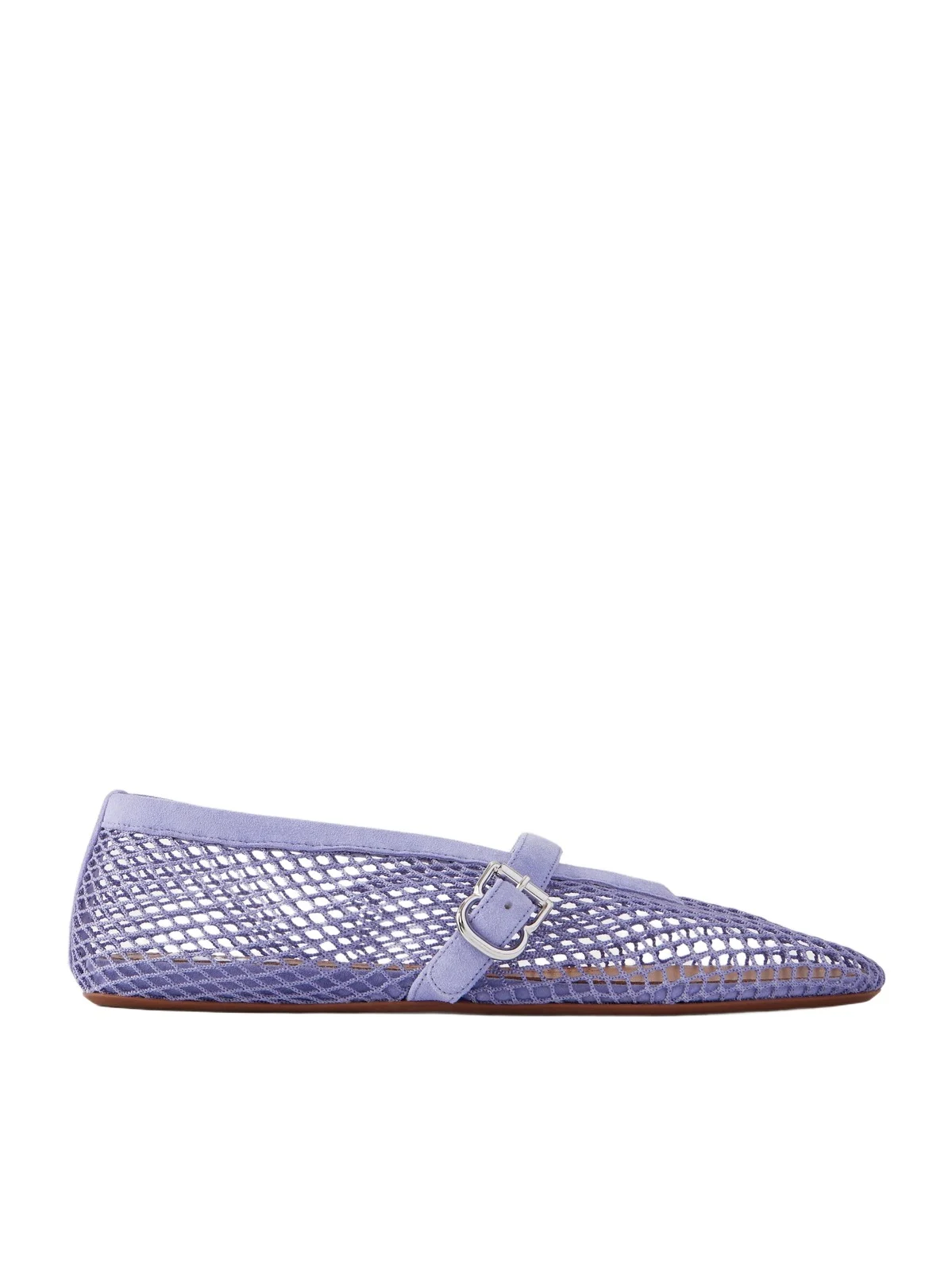 Suede-trimmed Mesh Ballet Flats Suede-trimmed Mesh Ballet Flats