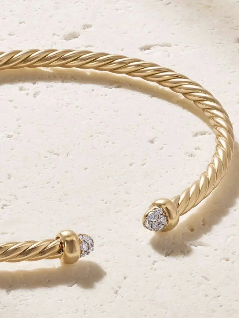 David Yurman Cablespira® 18-karat Gold Diamond Bracelet | Thumbnail 3 David Yurman Cablespira® 18-karat Gold Diamond Bracelet | Thumbnail 3