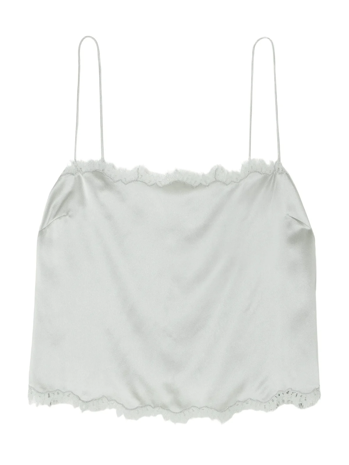 Loure Lace-trimmed Silk-satin Top Loure Lace-trimmed Silk-satin Top
