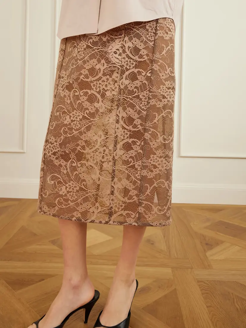 Acne Studios Lace Cotton-blend Midi Skirt | Thumbnail 5