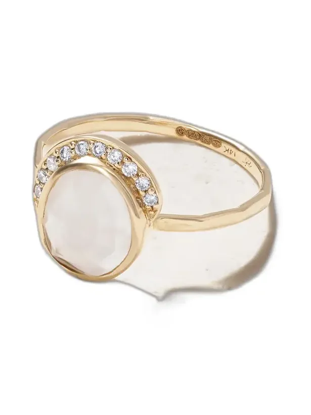 Freeform 14-karat Gold, Moonstone And Diamond Ring Freeform 14-karat Gold, Moonstone And Diamond Ring