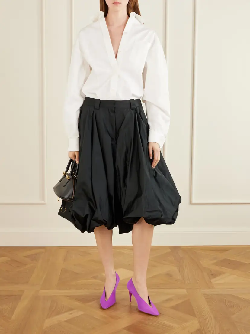 Balenciaga Pleated Satin Shorts | Thumbnail 2 Balenciaga Pleated Satin Shorts | Thumbnail 2