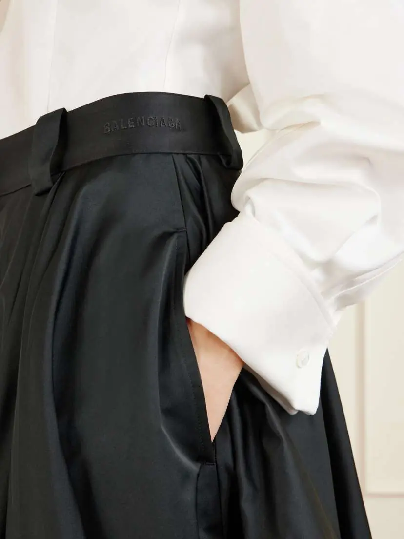 Balenciaga Pleated Satin Shorts | Thumbnail 4 Balenciaga Pleated Satin Shorts | Thumbnail 4