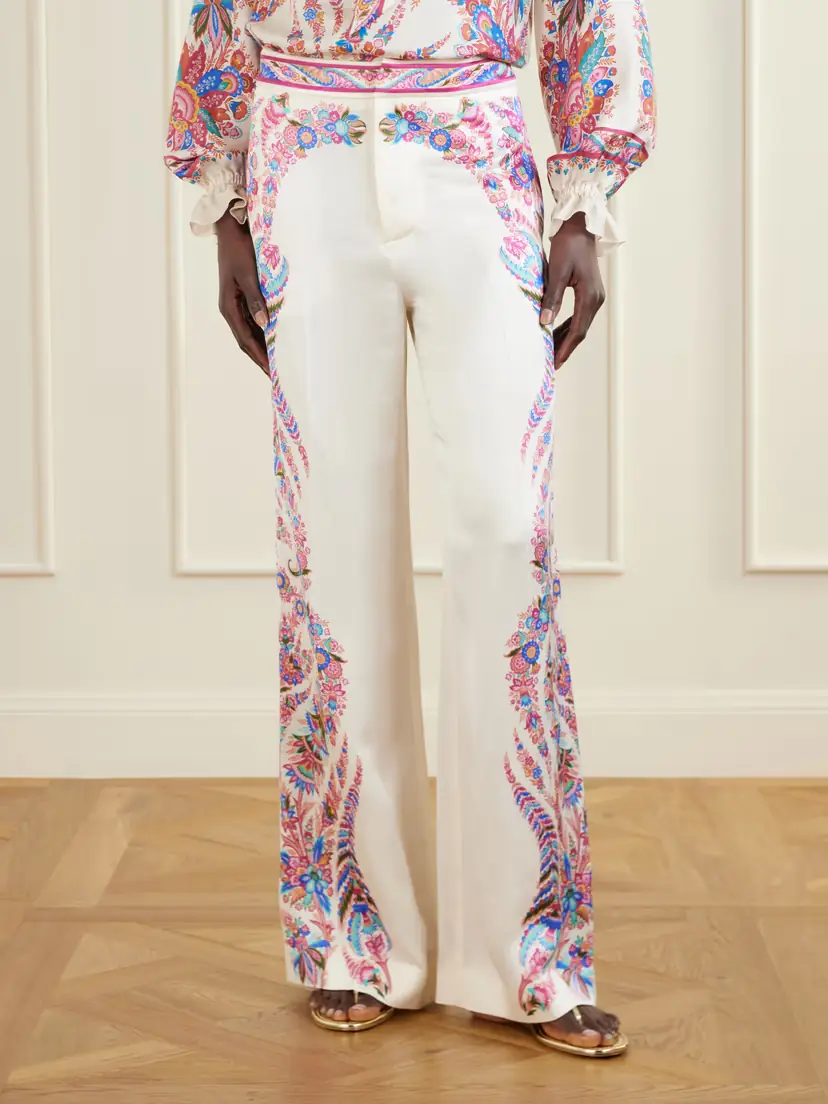 Etro Floral-print Crepe Wide-leg Pants | Thumbnail 3 Etro Floral-print Crepe Wide-leg Pants | Thumbnail 3
