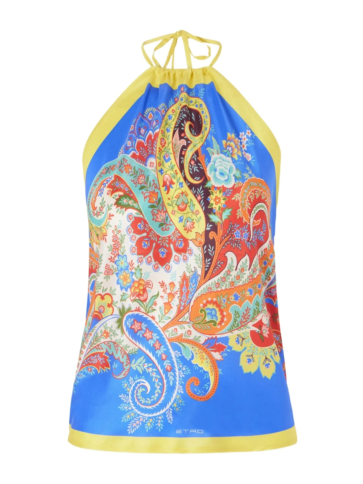 Paisley-print Silk-twill Halterneck Top Paisley-print Silk-twill Halterneck Top
