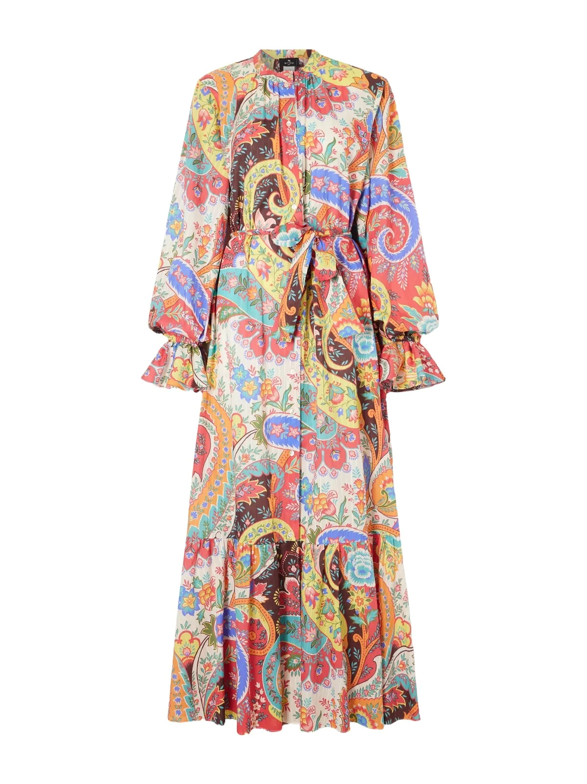 Belted Paisley-print Cotton-voile Maxi Shirt Dress Belted Paisley-print Cotton-voile Maxi Shirt Dress