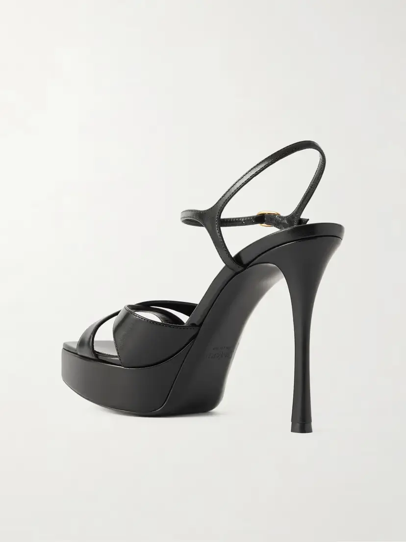Saint Laurent Debbie Leather Platform Sandals | Thumbnail 2