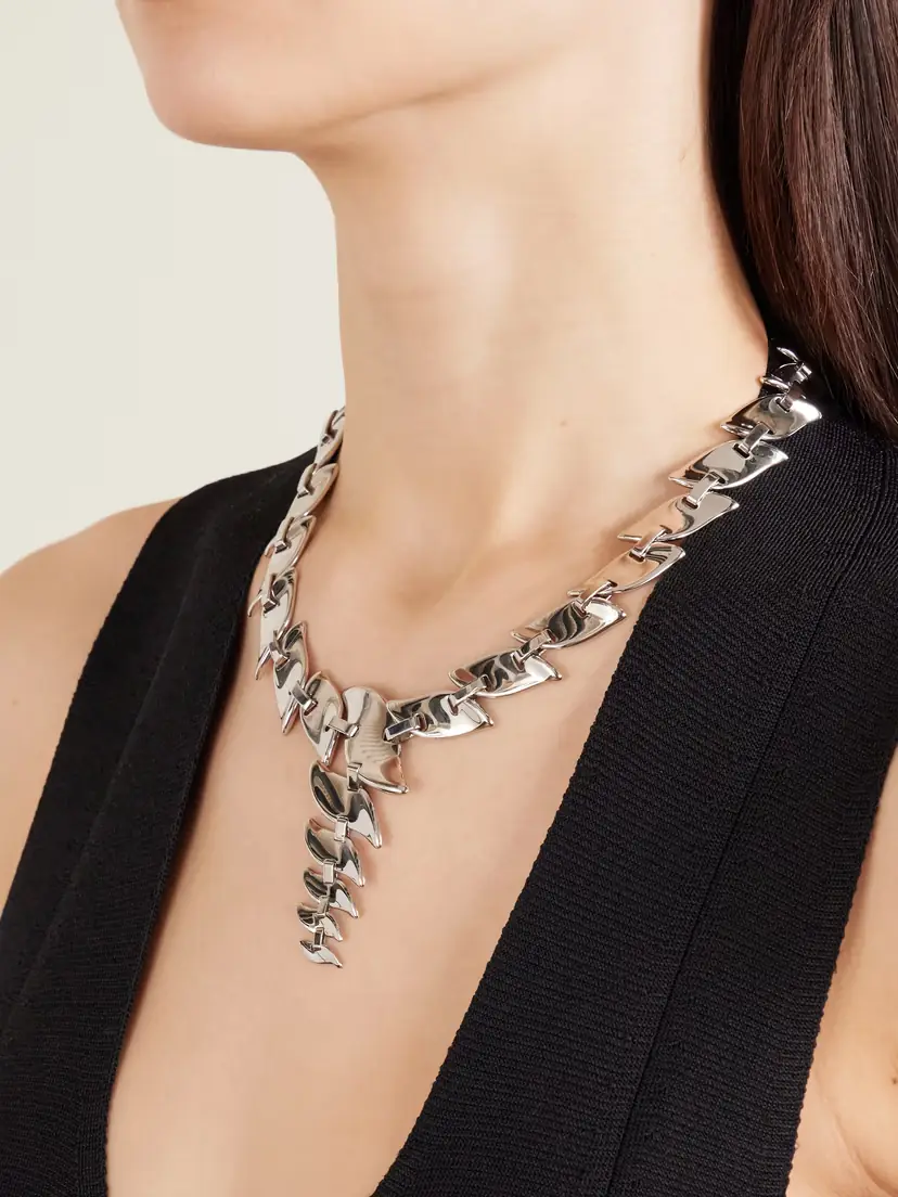Khaite Leaf Silver-tone Necklace | Thumbnail 2
