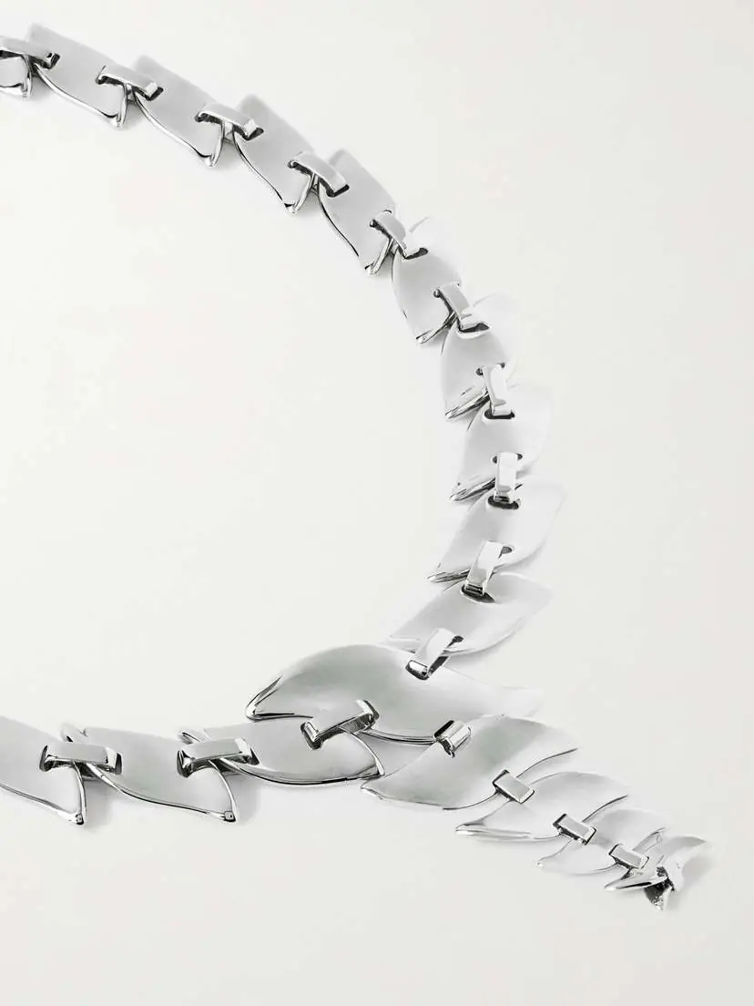 Khaite Leaf Silver-tone Necklace | Thumbnail 4