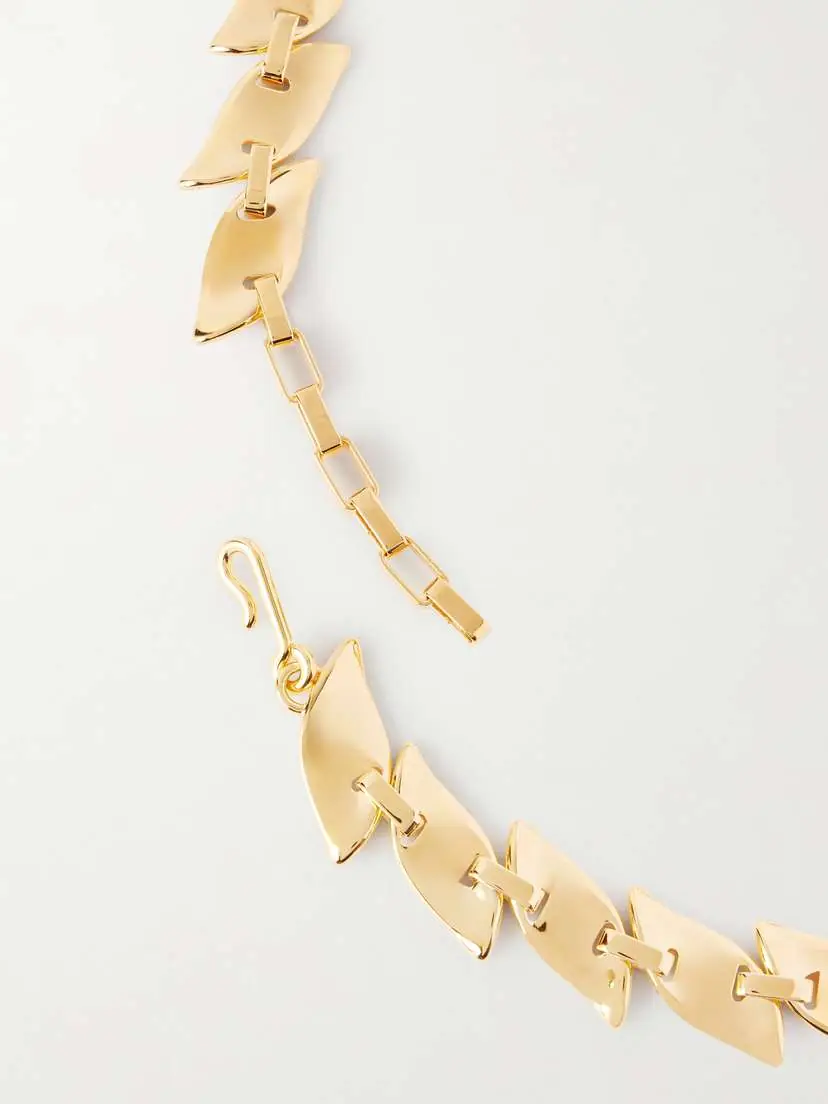 Khaite Leaf Gold-plated Necklace | Thumbnail 3