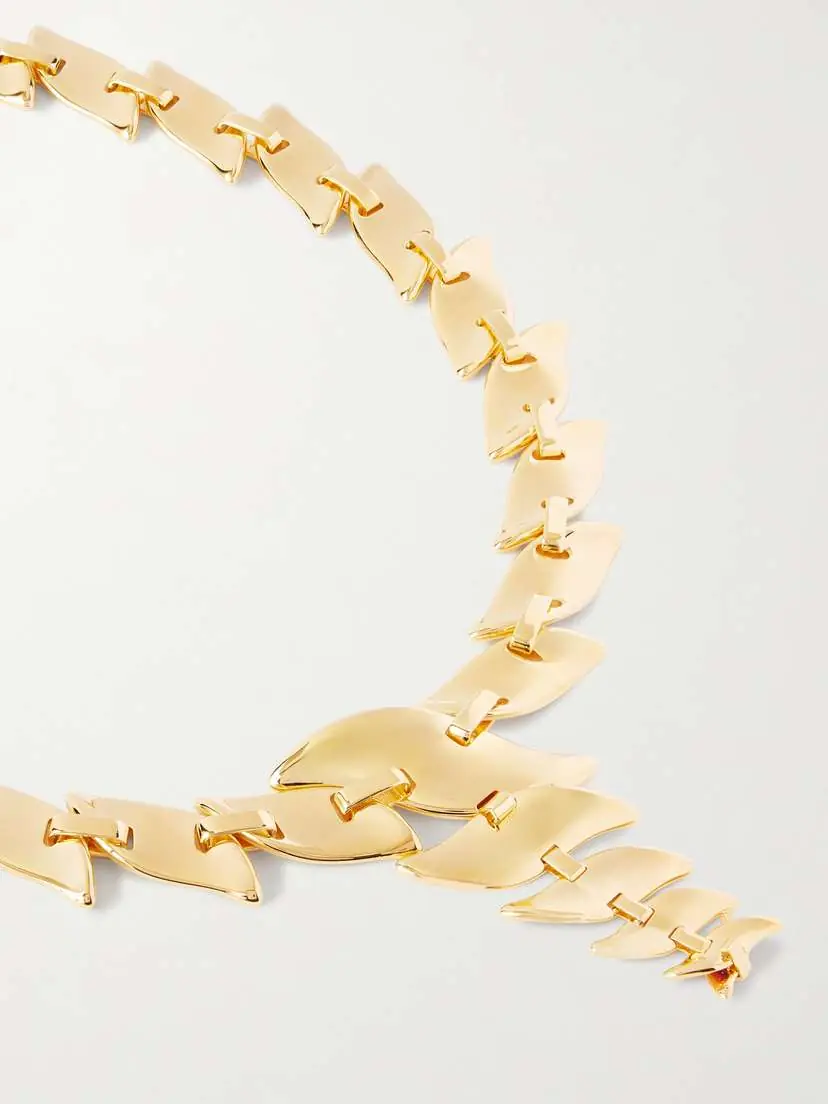 Khaite Leaf Gold-plated Necklace | Thumbnail 4