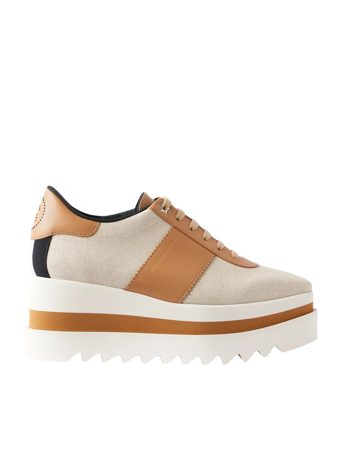 Sneak-elyse Salt And Pepper Exaggerated-sole Canvas Sneakers Sneak-elyse Salt And Pepper Exaggerated-sole Canvas Sneakers