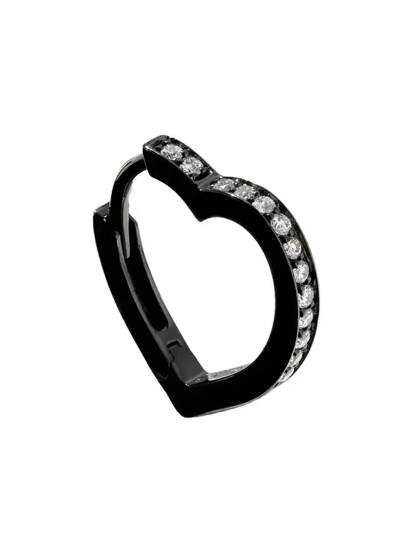 Antifer Heart Small 18-karat Black Gold Diamond Single Earring Antifer Heart Small 18-karat Black Gold Diamond Single Earring