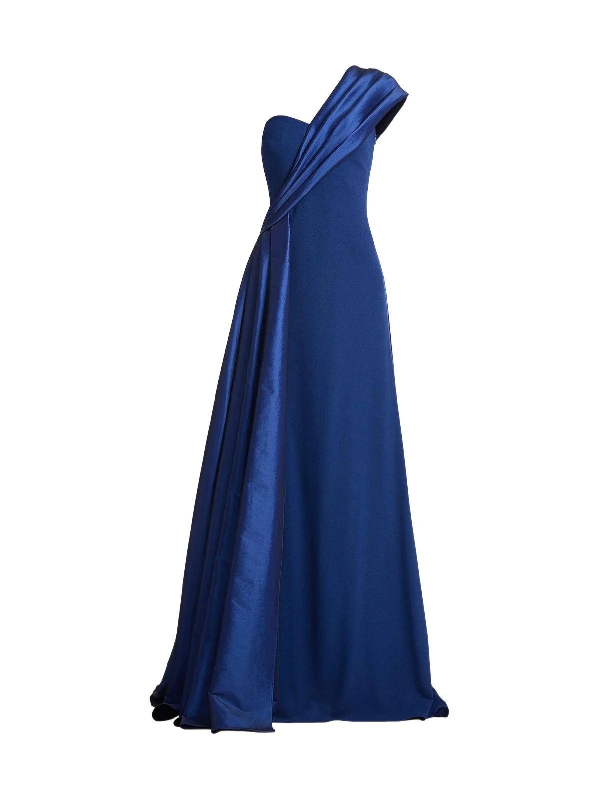 Tadashi Shoji Women's One-Shoulder Taffeta-Trim Crepe Gown