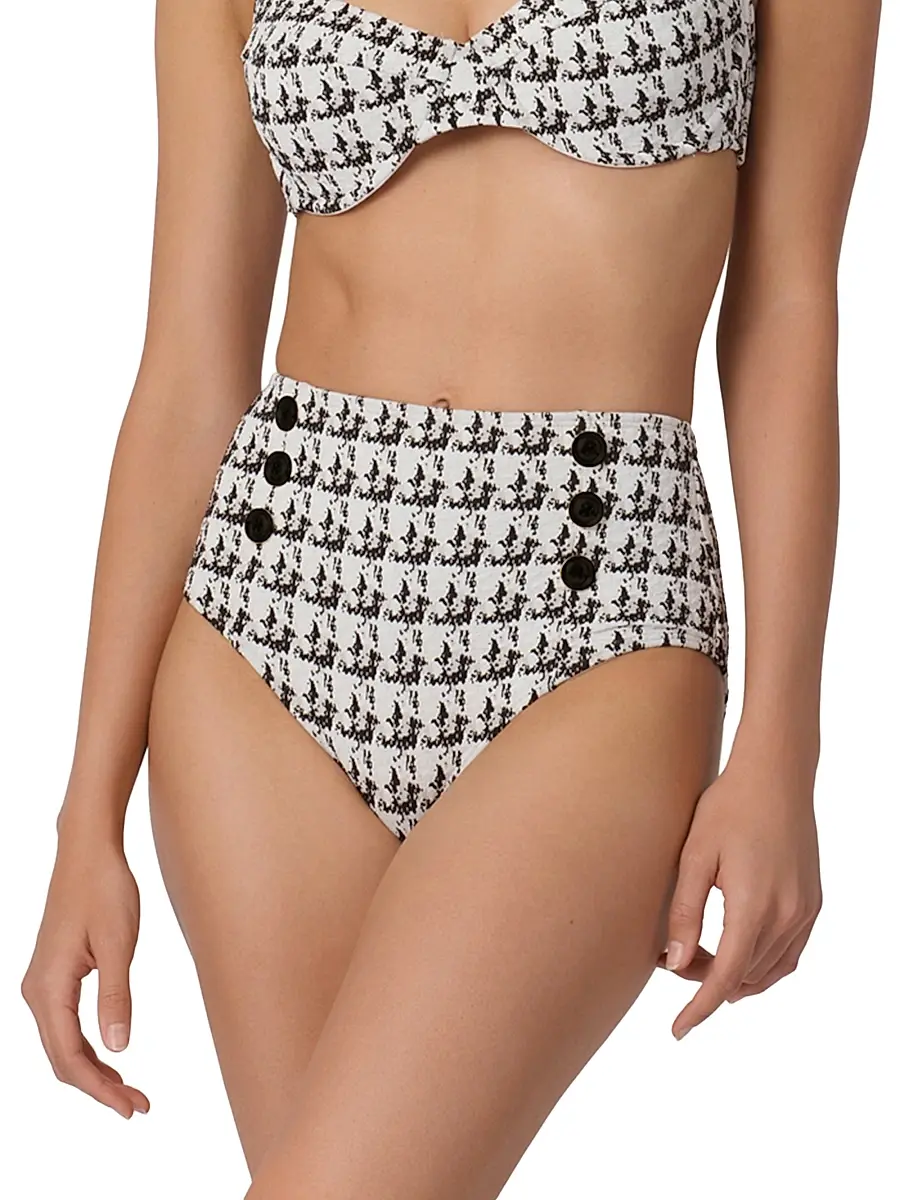 Shoshanna Women's Houndstooth Bikini Bottom | Thumbnail 2 Shoshanna Women's Houndstooth Bikini Bottom | Thumbnail 2